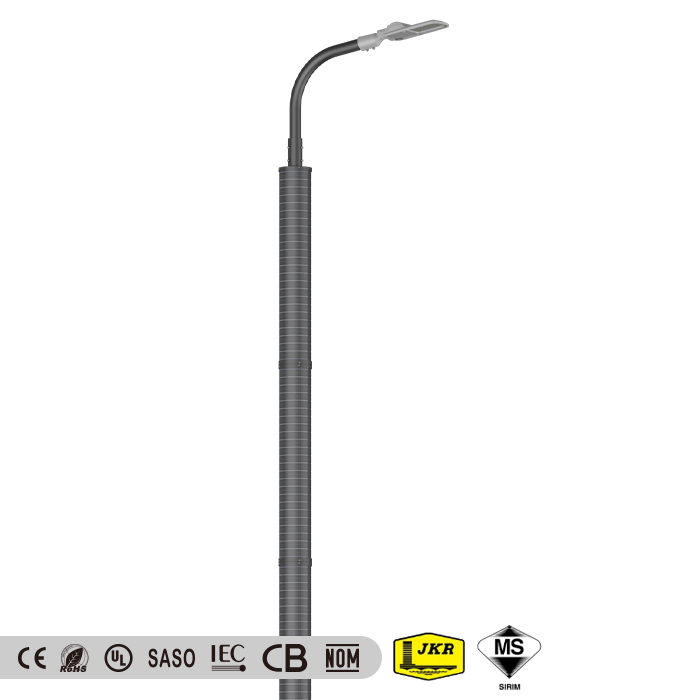 ISPL-C-SL Series Round shape vertical solar PV poles 8-10M