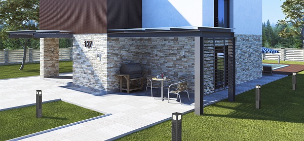What sensors are installed on solar lawn lights?