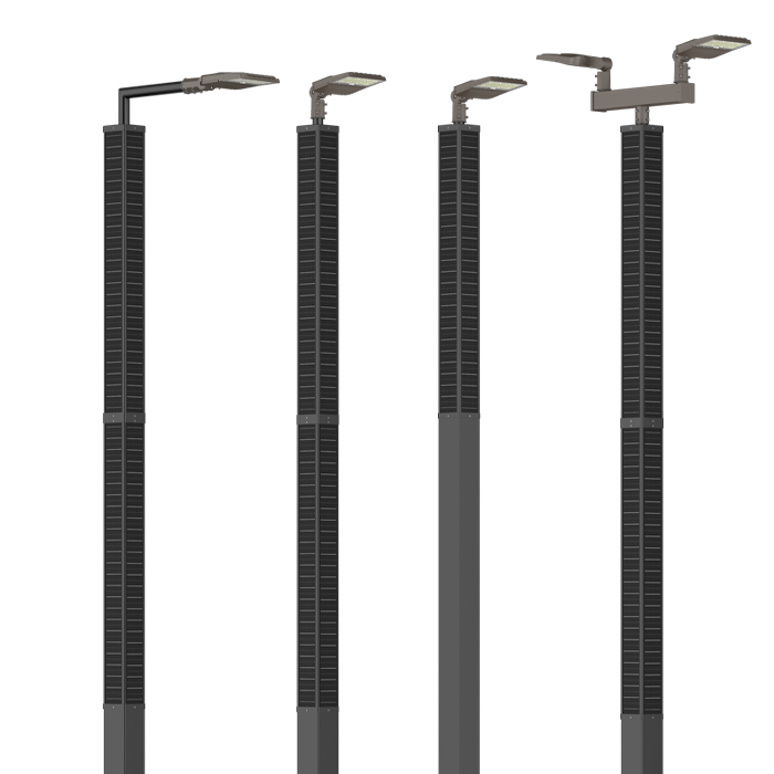 ISPL-AL Series vertical solar PV poles