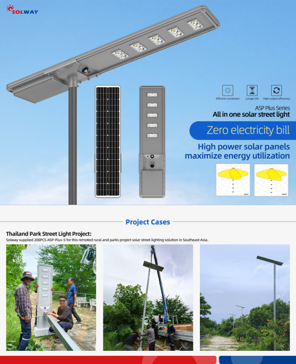 Solway rural project ASP-Plus-5E solar street lighting solution in Southeast Asia remote areas