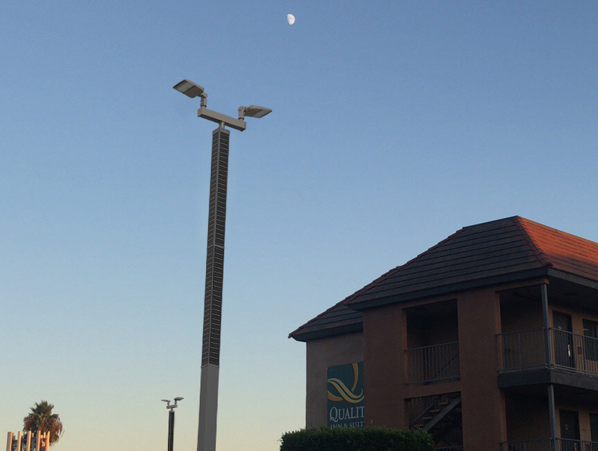 Solar light pole for municipal roads in Malaysia - ISPL-C-GW Series Project Case
