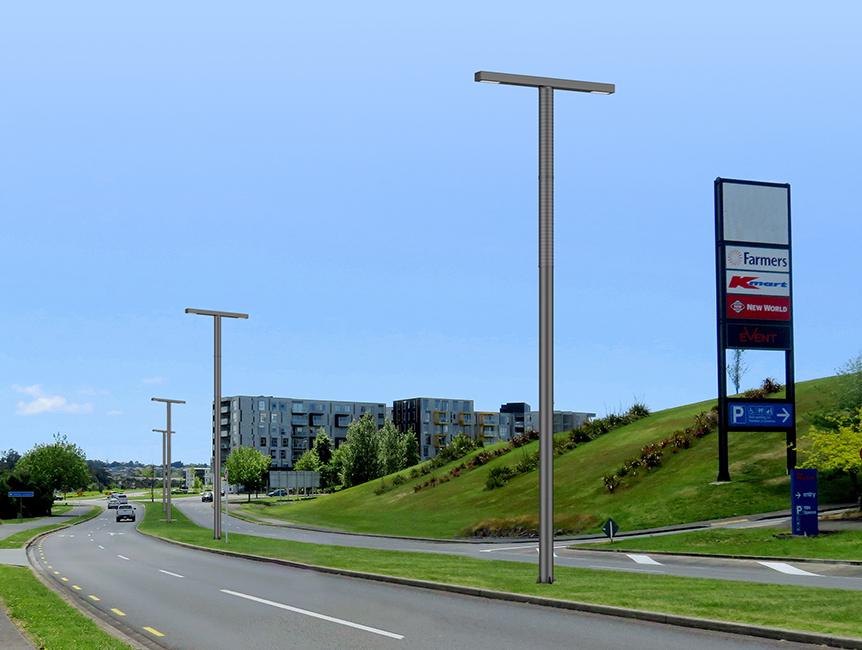 Solar Street Light Poles ISPL-C-GW Series Project Case