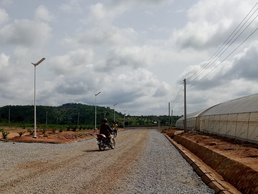 Batman series all in one solar commercial lighting project case Located in Africa