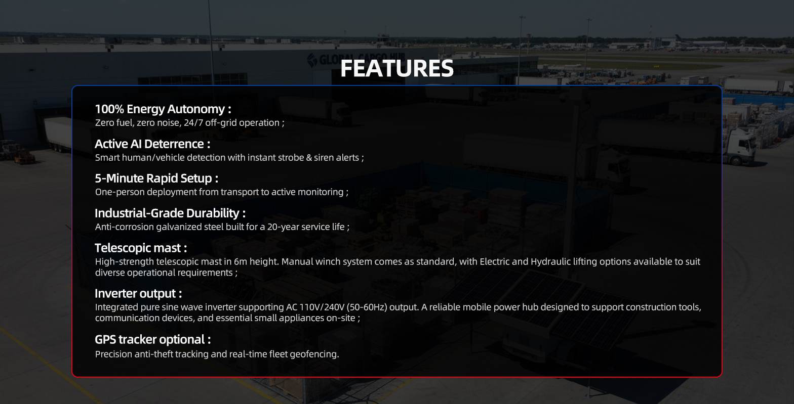 Mobile Solar Surveillance Trailer Tower(图2)