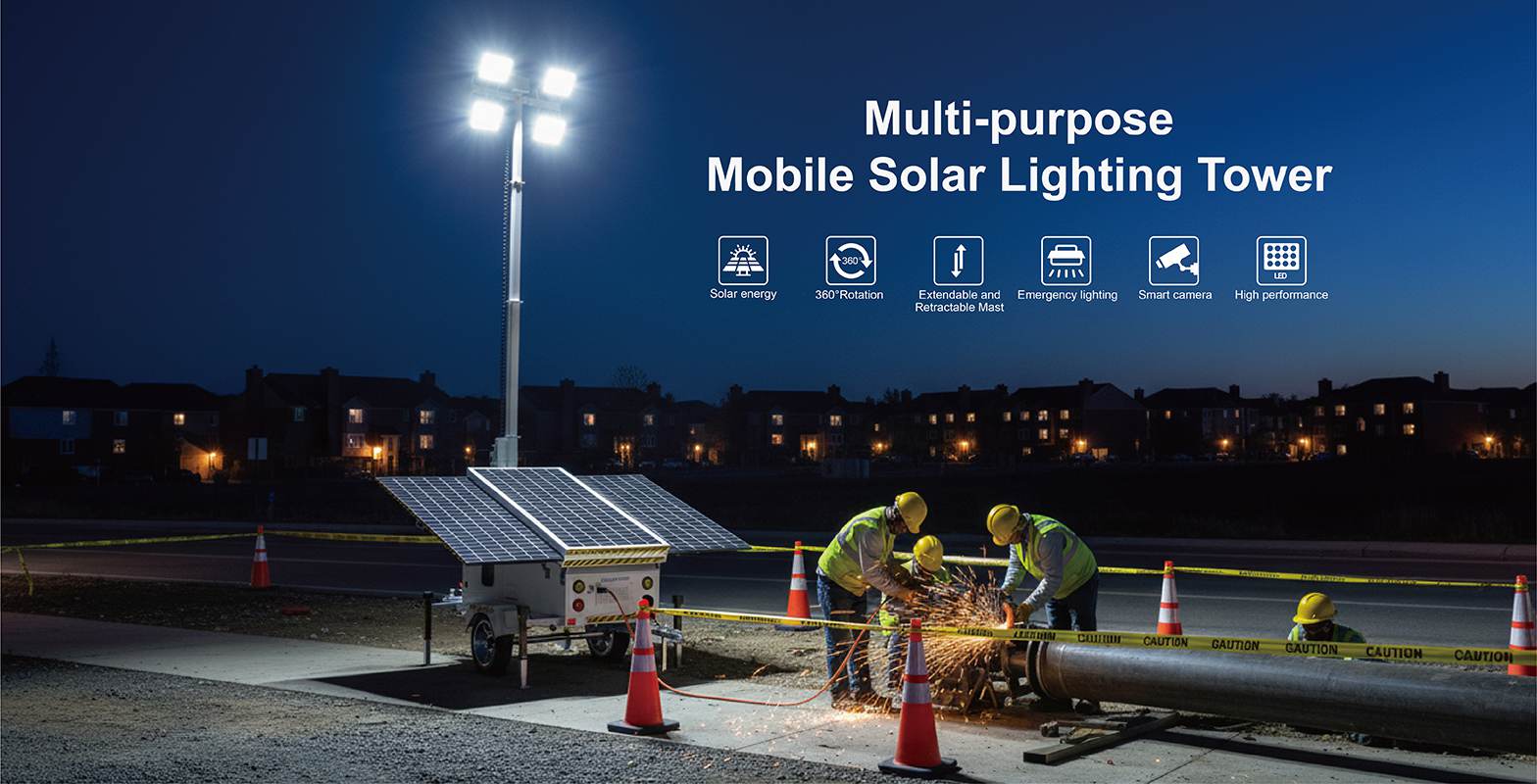 94000LM ​Mobile Solar Powered Lighting Tower manufacturers​(图1)