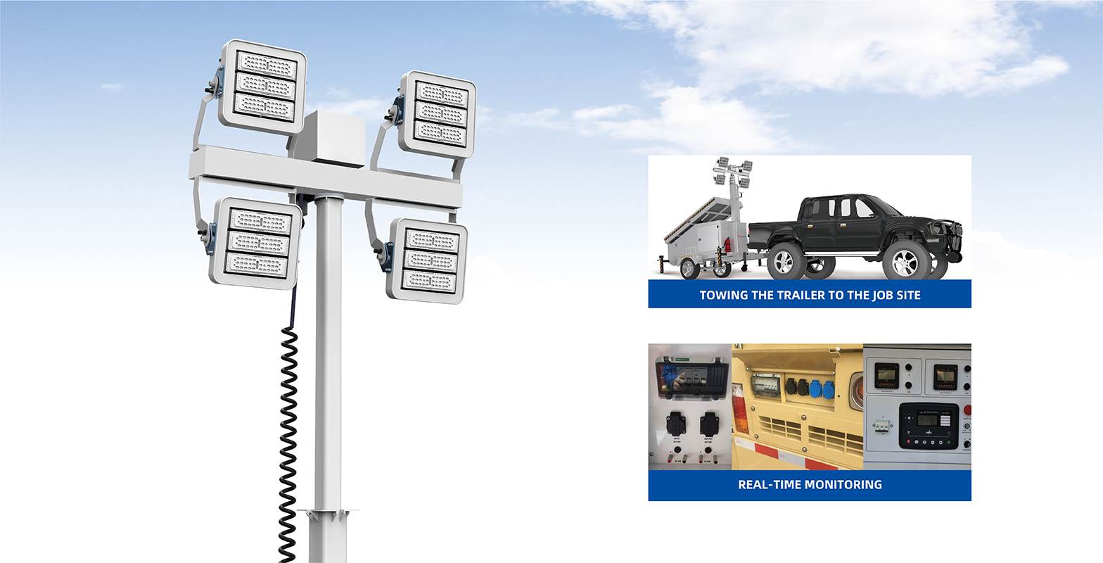 94000LM ​Mobile Solar Powered Lighting Tower manufacturers​(图4)