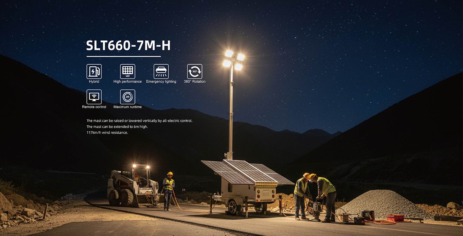 Mobile Retractable Solar-Powered Hybrid Light Tower Solutions for emergency lighting(图6)