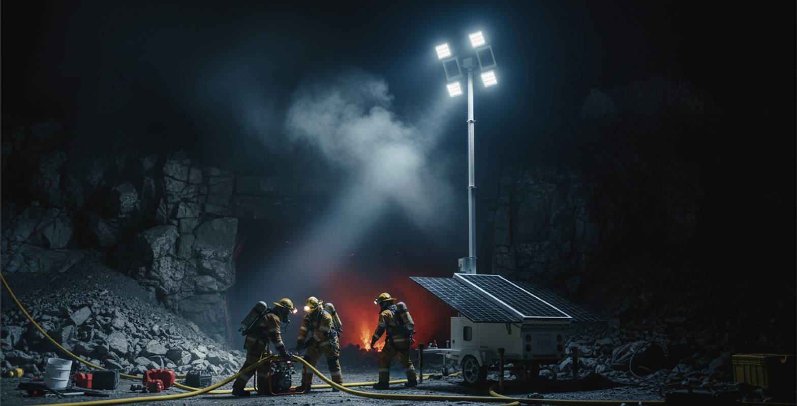 Mobile Retractable Solar-Powered Hybrid Light Tower Solutions for emergency lighting(图7)