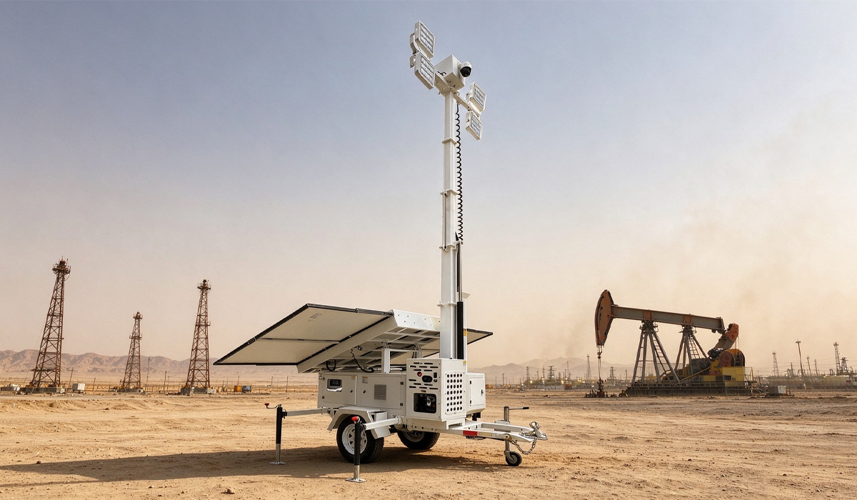Solar hybrid light tower